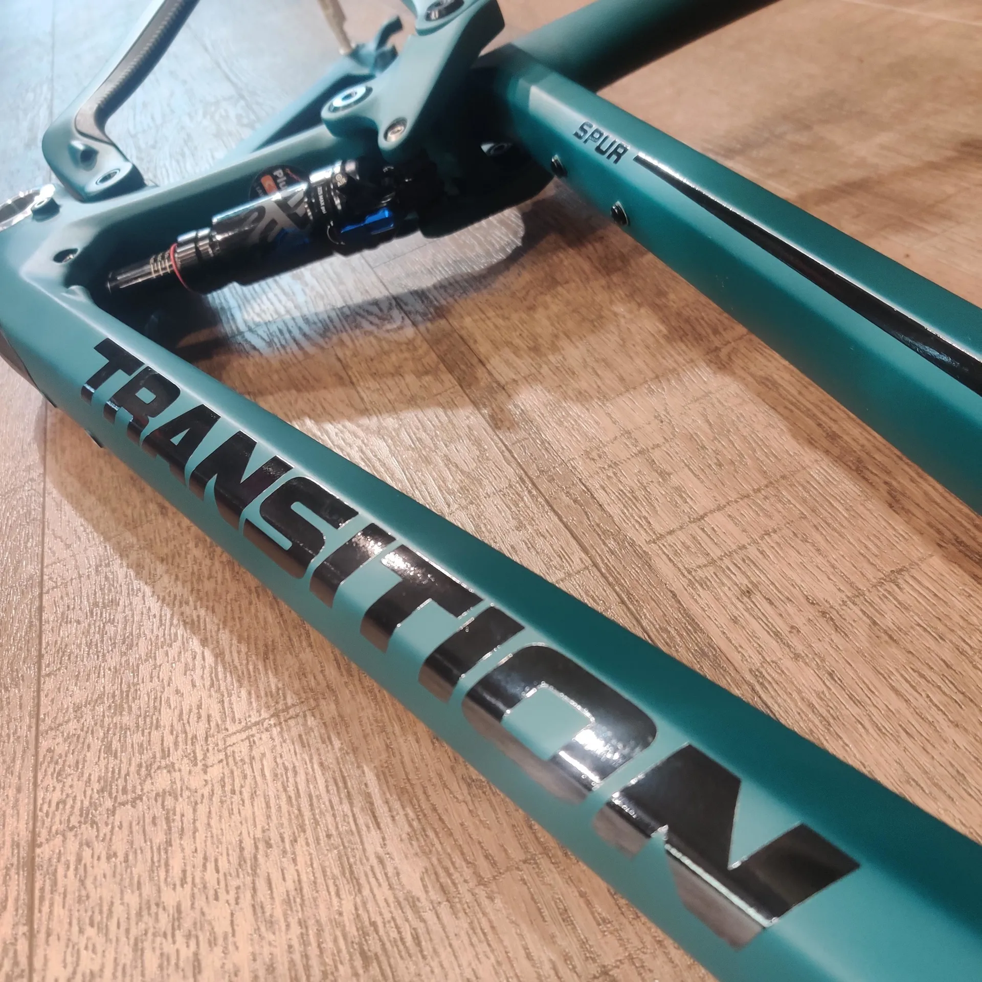 2022 Transition Spur Carbon Mountain Bike Frame in Green